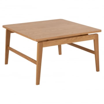 Essex vierkante salontafel, eikenfineer, 80x80x45 cm