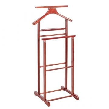 Kledingrek met broekenhanger | Kersenhouten design