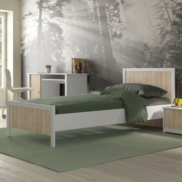 Tienerbed Zouma | 90 x 190 cm | Blonde Oak-design