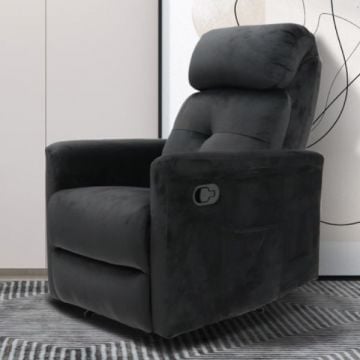 Relaxfauteuil Wuhan | 78 x 86 x 105 cm | Manueel verstelbaar | Zwart