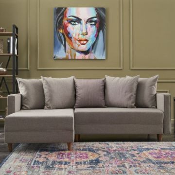 Hoekzetel Balcab Home | 215 x 150 x 80 cm | Cream-design