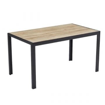 Eettafel Colin | 80 x 140 x 75 cm | Omkeerbaar tafelblad | Oak-/Stone-design