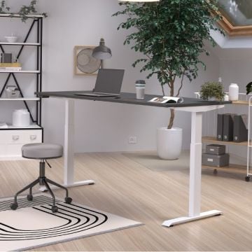 Bureautafel Hermoso | 180 x 80 x 120 cm | Zwart-witdesign