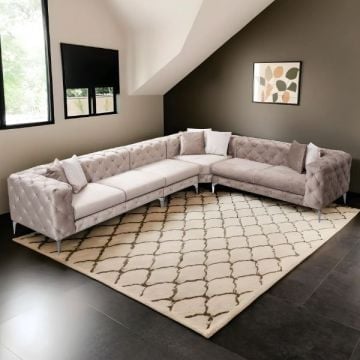 Hoekzetel Hilena | 350 x 270 x 73 cm | Beige
