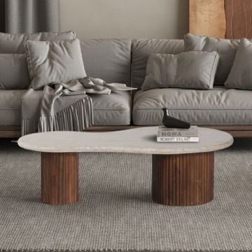 Salontafel Marlon | 120 x 60 x 40 cm | Travertin Beige