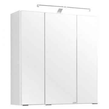 Spiegelkast Portofino | Inclusief verlichting | 60 x 20 x 64 cm | Wit
