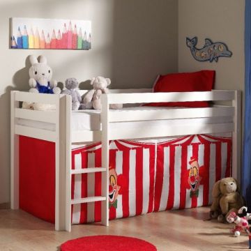 Halfhoogslaper Charlotte met bedtent Circus - wit