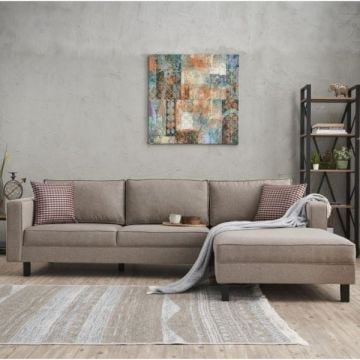Hoekzetel Balcab Home | 258 x 181 x 83 cm | Cream-design
