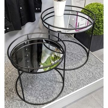 Bijzettafelset | Ø42 cm x 52 cm | Zwart