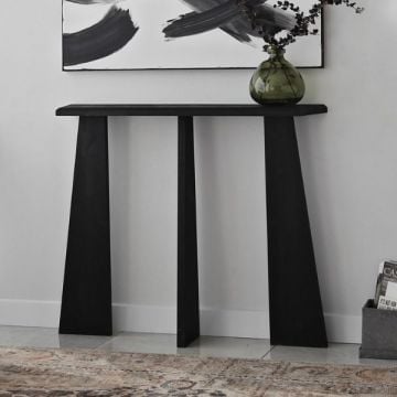 Sidetable Woody Fashion | 100 x 28 x 83 cm | Antraciet
