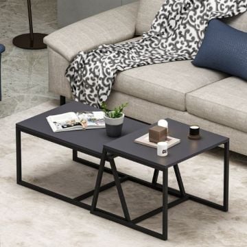 Salontafel Woody Fashion | 55 x 57 x 45 cm | Antraciet