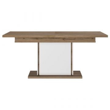 Verlengbare eettafel Magda | 205 x 90 x 77 cm | Brown High Gloss White