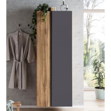 Kolomkast Varese | 65 x 35 x 180 cm | Grijs