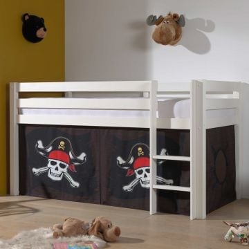 Halfhoogslaper Charlotte met bedtent Caribbean Pirates - wit