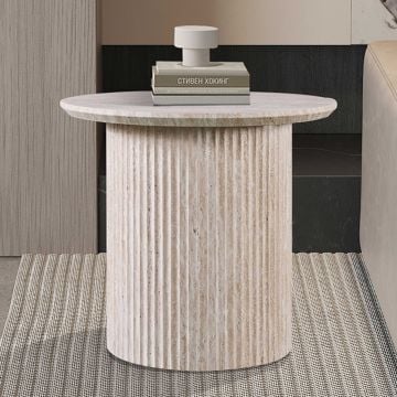 Salontafel Lagos - Ø50x46cm - travertin