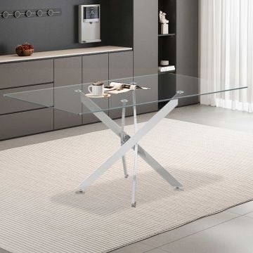 Eettafel Lasi | 160 x 90 x 77 cm | Glazen design