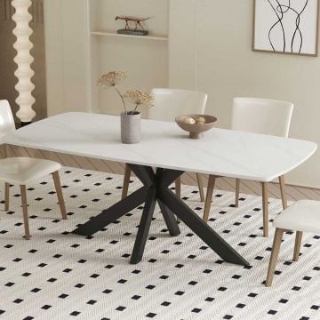 Eettafel Apollo | 180 x 90 x 76 cm | Stenen design