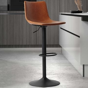 Verstelbare barstoel Fontana - cognac