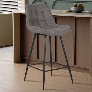 Barstoel Riva | 46 x 55 x 93 cm | Grijs