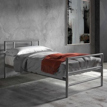 Bed Sandro 90x200 metaal - grijs