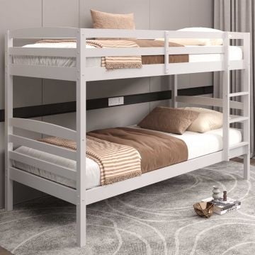 Stapelbed Roy 90x200 | splitsbaar | wit grenen