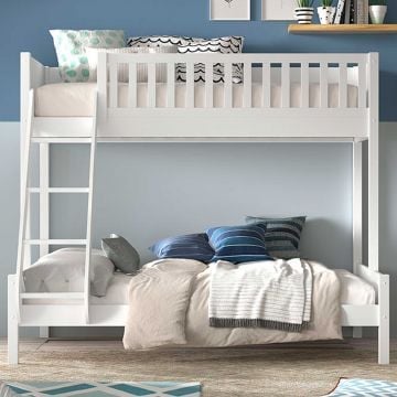 Familiebed Scott - 208x158x175 cm - Wit 