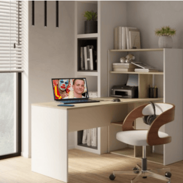 Bureau State - 906x156,10x133,40 cm - Wit/spaanplaat 