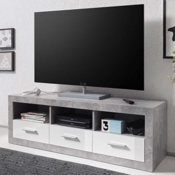 Tv-meubel Inga 147cm - beton/wit