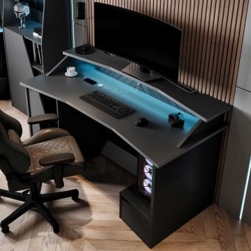 Bureautafel Venom | 160 x 75,6 x 92,4 cm | Zwart