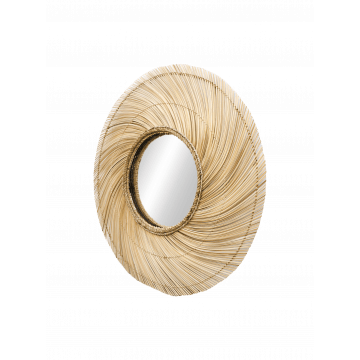 Wandspiegel Xaria ø90cm - bamboe