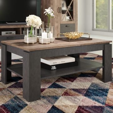Salontafel Universal | Met legplank | 110 x 65 x 47 cm | Matera Grey