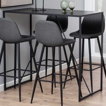 Bartafel Dover 120x60cm - zwart
