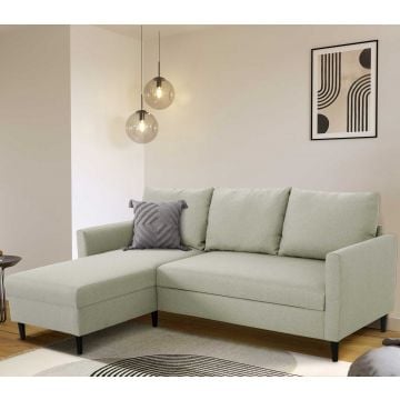 Hoekbank Tweety links - 192x137x82cm - beige stof