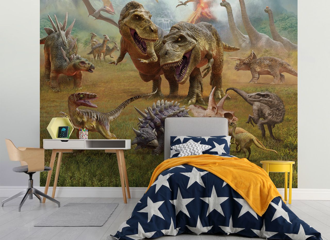 Papier peint enfant Dinosaur Kingdom - Walltastic