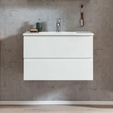 Varese wastafelkast | 80 x 47 x 56 cm | Wotan Oak / white design