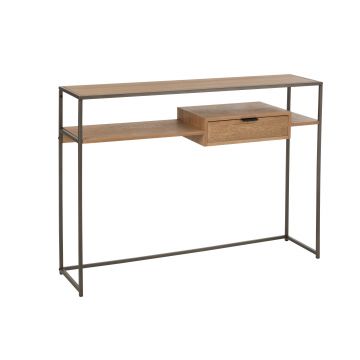 Console 1 lade hout/metaal naturel