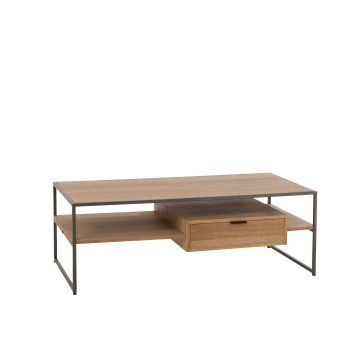 Table tv 1 tiroir bois/metal 