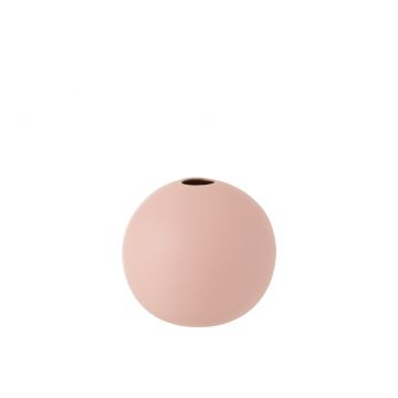 Vase boule ceramique rose pastel medium