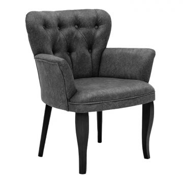 Fauteuil Woody Fashion | velours | anthracite