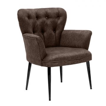 Fauteuil Woody Fashion | velours | donkerbruin
