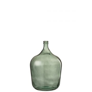Vase carafe verre vert large