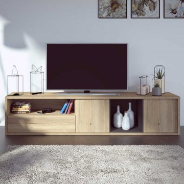 Tv-meubel Frame 217cm - lichte eik
