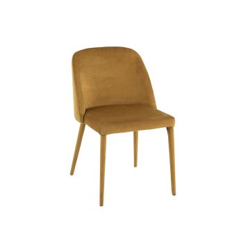 Chaise charlotte textile/metal ocre