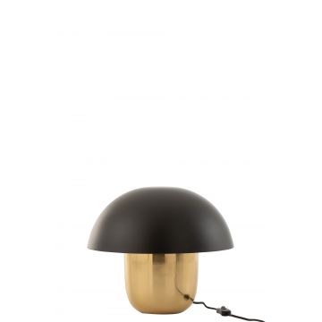 Lamp paddenstoel ijzer zwart/goud small