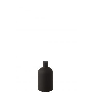 Vase bouteille verre mat noir large