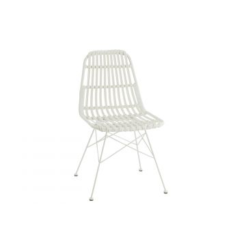 Chaise d'exterieur rachel metal/plastique blanc
