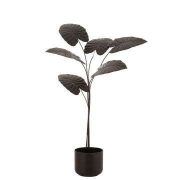 Plant decoratie metaal donker bruin small