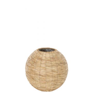 Vase yumi boule paille naturel large