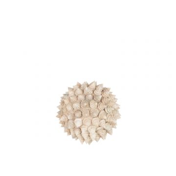 Boule en coquillages coniques pike blanc large