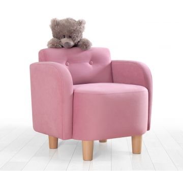 Fluffe Kid's Wing Chair | 100% Cotton | Pink